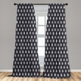 thumbnail image 4 of Ambesonne Vintage Winter Curtains, Grunge Pine Stars, Pair of 28"x63", Dark Blue Grey Ivory, 4 of 4
