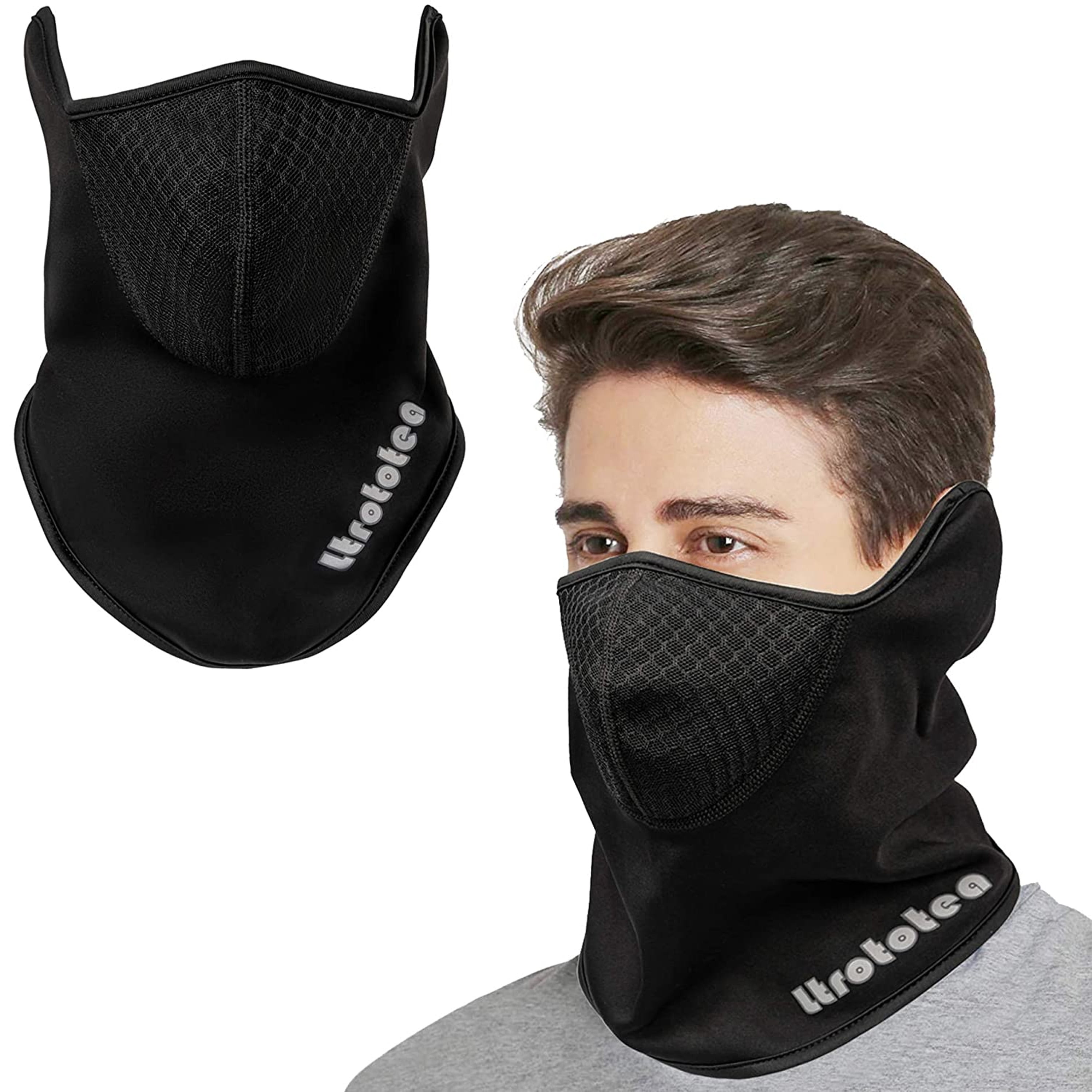 2PCS Winter Fleece Warm Face Mask Neck Warmer Unisex Best Cold weather mask 