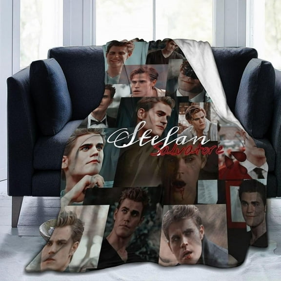 Stefan Salvatore Fleece Blanket Throw Blanket for Couch - Cozy Luxury Bed Blanket Microfiber and Throws for Sofa