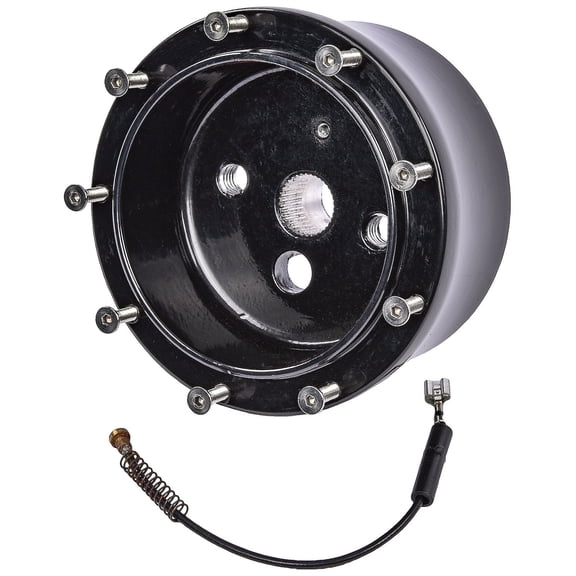JEGS Steering Wheel Adapter for 1967-1994 GM/Chevy Steering Columns [Black Billet Aluminum]
