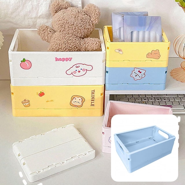 Storage Box Strong Load Bearing Widely Applied Rectangular Stable Foldable Desktop Stationery Organizer Classroom Things