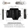 thumbnail image 3 of yeacher Multitool Sheath for Belt, Leather EDC Pocket Organizer for Men, Leatherman Sheath with Pen Holder, Key Fob, Flashlight Sheath, EDC Leather Pouch (Brown), 3 of 7
