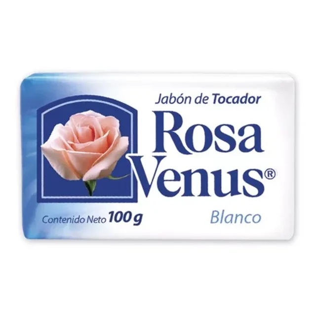 Jabón De Tocador Rosa Venus Blanco Caja 60 Pz De 100g