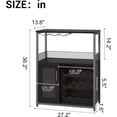 thumbnail image 3 of Bingirl Industry Coffee Bar Cabinet with Wine Rack, Glass Holder, Mesh Door, and Storage for Kitchen, Living Room, and Bar, 3 of 8