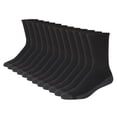 thumbnail image 1 of Pack de 6 a 12 pares de calcetines Hanes Max Cushion para hombre, color negro y gris, 1 of 4