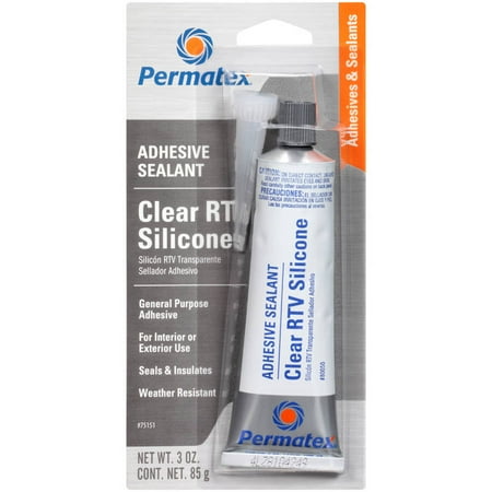 Permatex Clear RTV Silicone Adhesive Sealant (Best Auto Glass Adhesive)