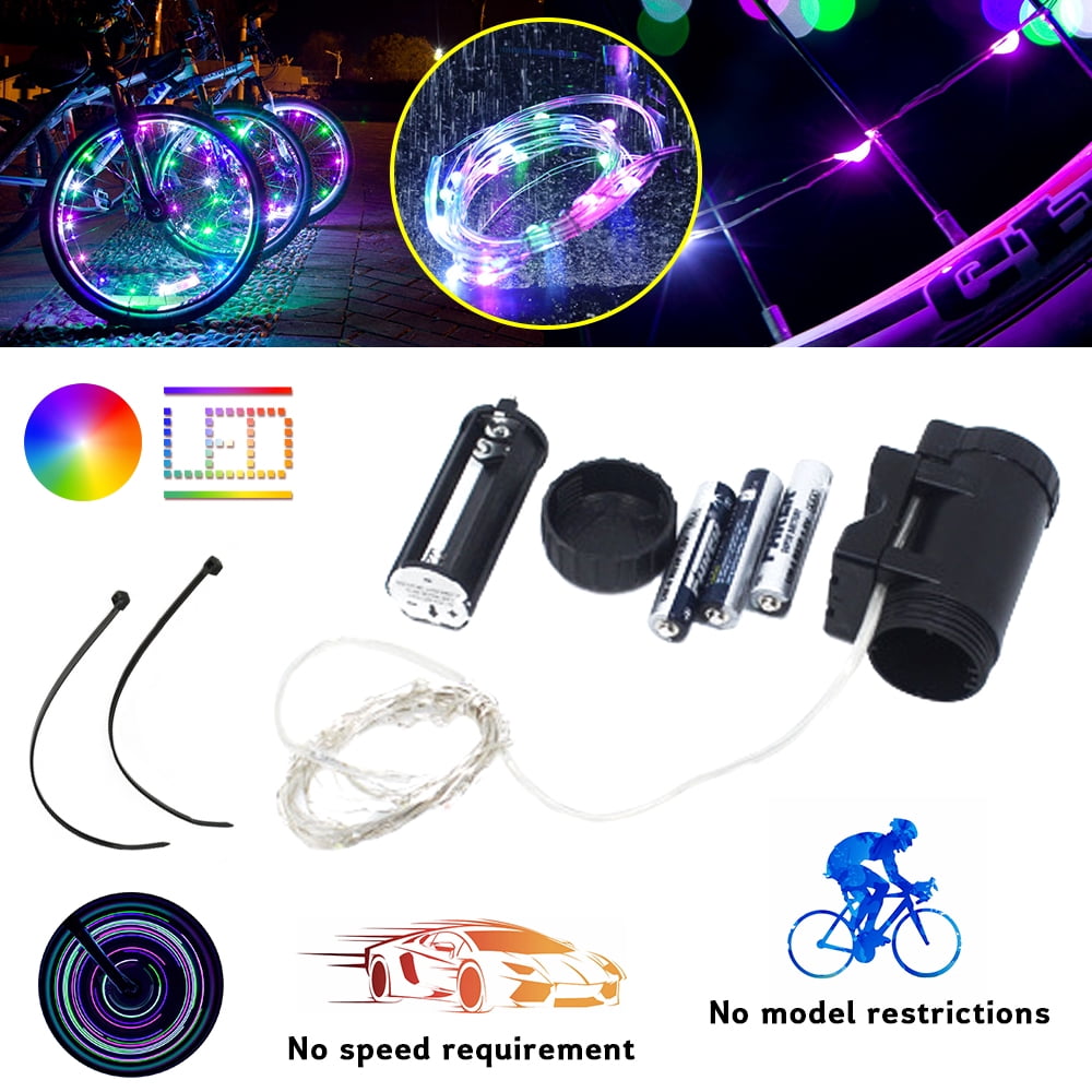 Bike Wheel Lights, Colorful LED Waterproof Bicycle Tire Lights with
