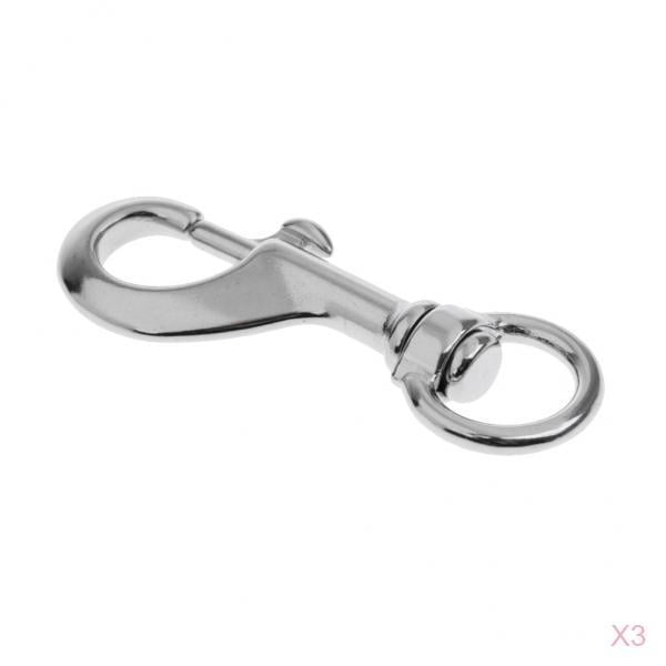 3 Pack Dive Clip Snap - Para Buceo, Correas Para Mascotas, Cierres De , Correas Para Bolsas - Rendimiento de material acero Inoxidable 316, Zulema Perno giratorio Gancho de seguridad