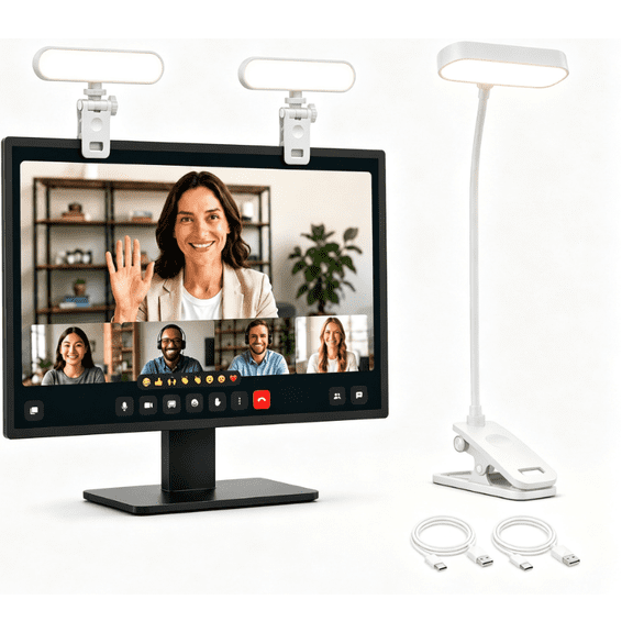 Video Conference LED Light Dimmable, for Indoor, With Monitor