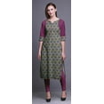 thumbnail image 2 of Bimba Cotton Straight Tunic Tops Women Printed Kurta Summer Wear Ladies Kurti-Small, 2 of 6