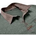 thumbnail image 5 of Men’s Athletic Short Sleeve Cotton Polo Shirts Casual Moisture Wicking Golf Shirts Buttons Collared Solid T Shirts with Pocket Green, 5 of 9