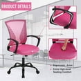 thumbnail image 4 of NiamVelo Ergonomic Office Chair Mid Back Mesh Desk Chair Adjustable Computer Chair with Lumbar Support & Armrest, Pink, 4 of 7