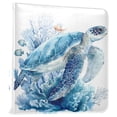 thumbnail image 2 of PU Leather Photo Album with Self-Adhesive Pages Scrapbook DIY Picture Holds 20+ Sheets Blue Sea Turtle Pattern, 2 of 9