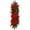 Red, variant on Christmas Swag, Artificial Christmas Teardrop with Red Poinsettia Flower Pinecones Berries,Faux Pine Needles Teardrop Swag,Xmas Wall Indoor Outdoor Home Hanging Decor,Teardrop Wreath