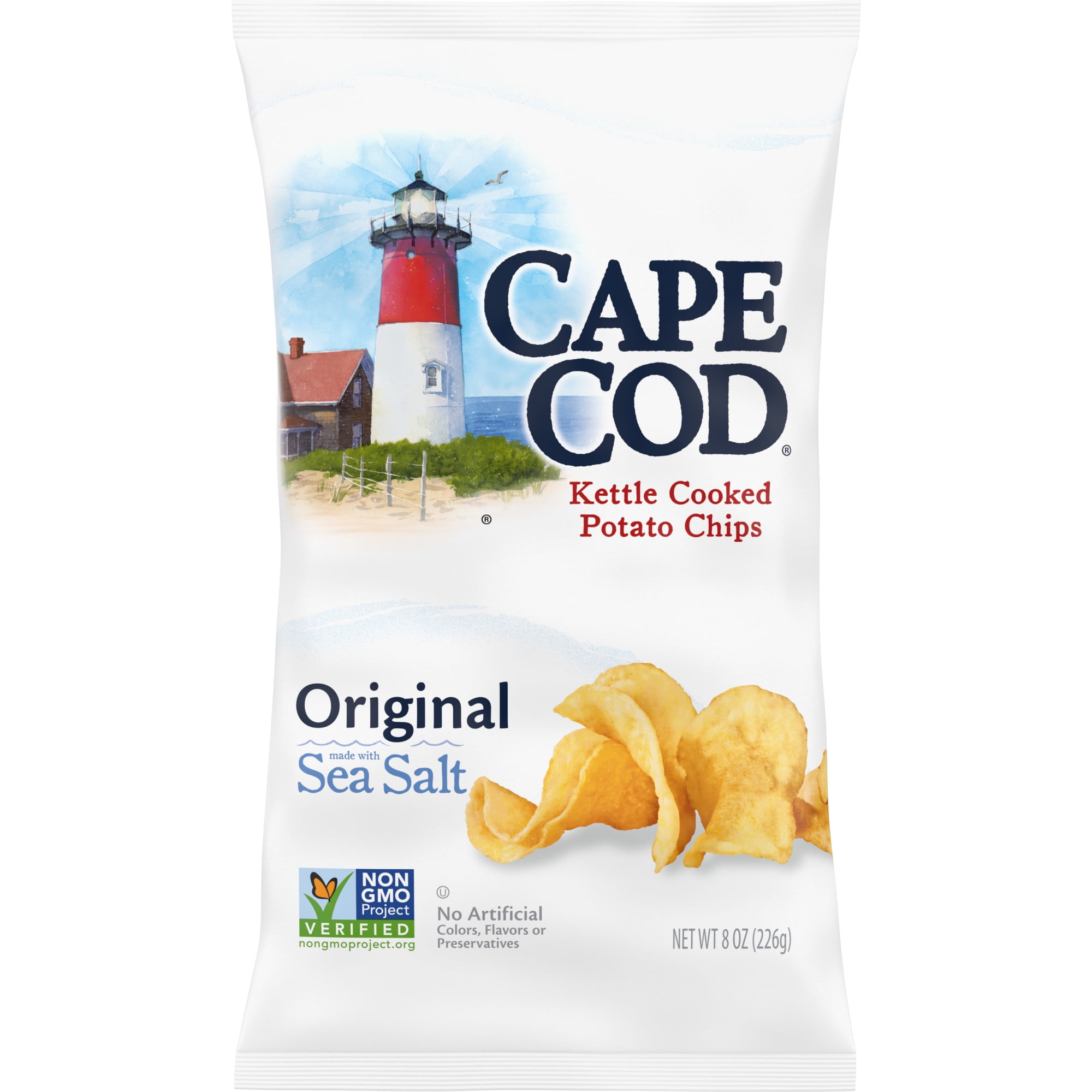 (3 pack) Cape Cod Potato Chips, Original Kettle Chips, 8 oz