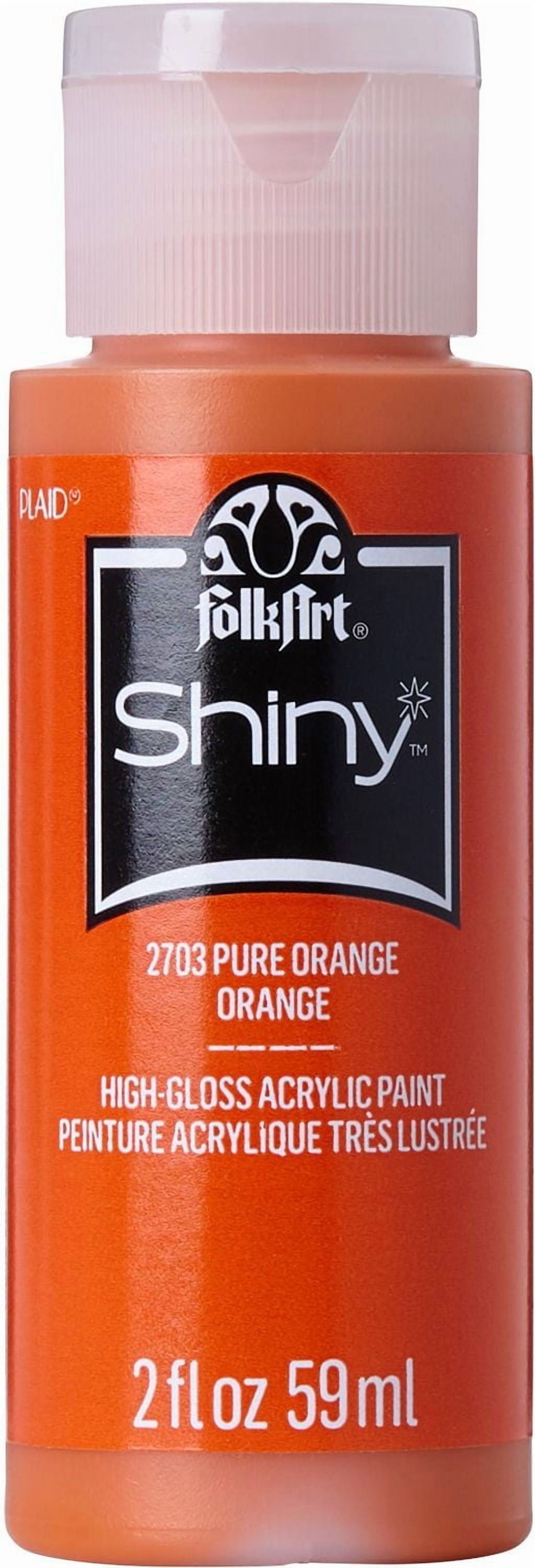 Folkart Shiny Acrylic Paint Pure Orange, FolkArt Shiny Acrylic Paint