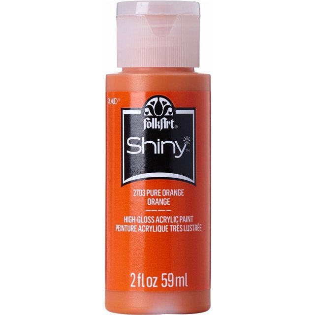 Folkart Shiny Acrylic Paint Pure Orange