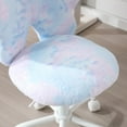 thumbnail image 6 of BOBOKY Adjustable Kids Butterfly Chair, Plush Faux Fur Swivel Chair with Wheels, Ergonomic Childrens Desk Chair for Study Reading Playroom, Girls Boys Bedroom Seat,Dreamy Blue, 6 of 9