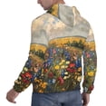 thumbnail image 6 of Goofa Vibrant Wildflower Meadow for Men's Hooded Sweatshirt - Lightweight Pullover Hoodie with Kangaroo Pocket, Perfect for Everyday Wear-3X-Large, 6 of 7