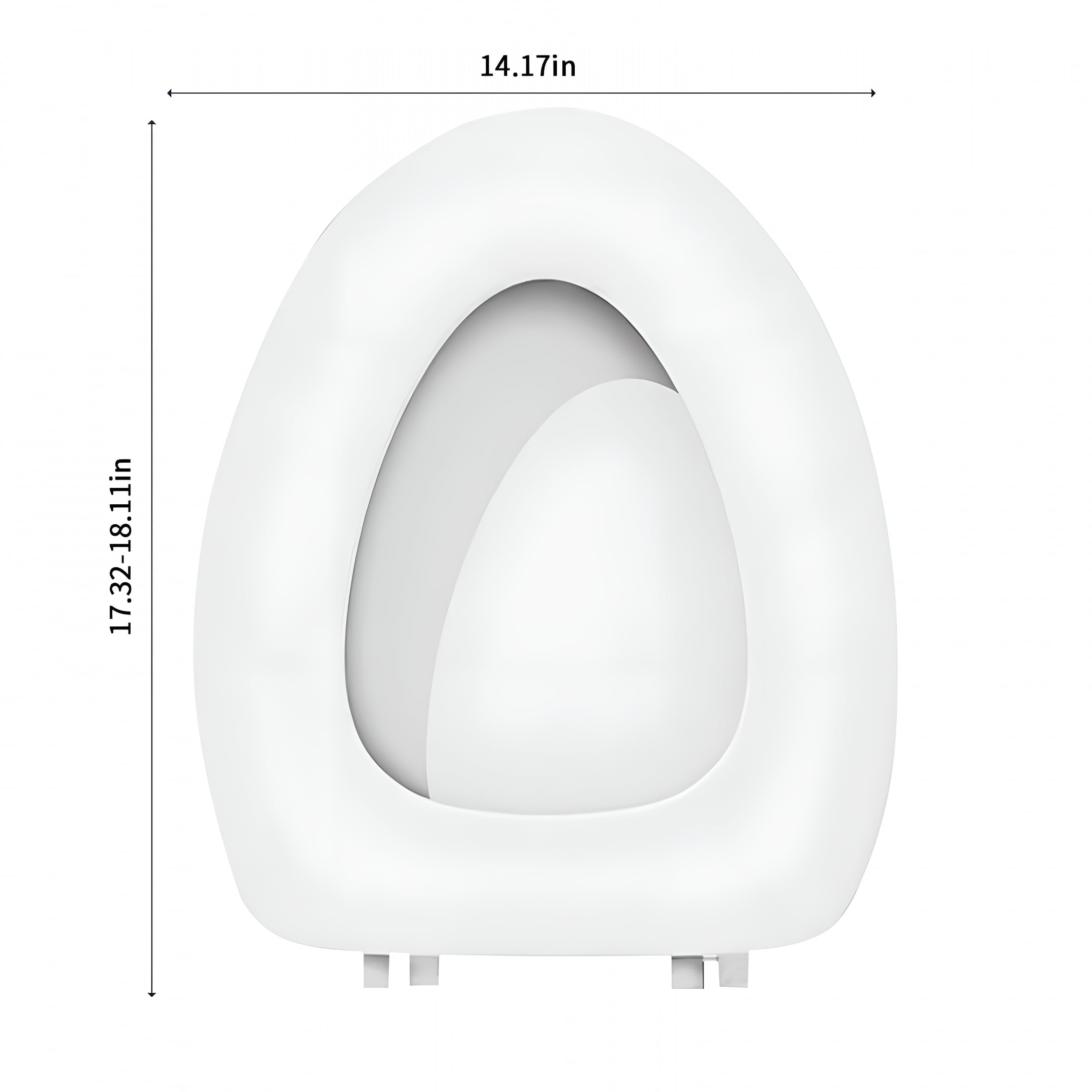 HIBIBUD Soft Elongated Vinyl Toilet Seat with Comfort Foam Easy Install