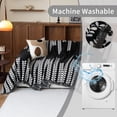 thumbnail image 4 of Smuge Sofa Cover Couch Cover Protector Slipcover, L Shape 3 Cushion Throw Sofa Towel Furniture Cover for Dogs Cats Home Decor (71"x 150", Black), 4 of 8