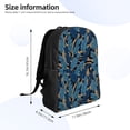 thumbnail image 4 of Honeii Blue Leaves A Print Laptop Backpack for Work, College, Travel, Daily Backpacks for Men Women, Sport Rucksack,Computer Bag, 4 of 8