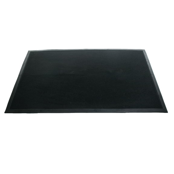 Imports Decor Inc 4' Black Rectangular Rubber Stud Outdoor Mat