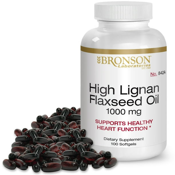 Bronson High Lignan Flaxseed Oil, 100 Softgels