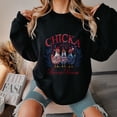 thumbnail image 3 of 4th of July Sweatshirt - Chicka Boom Boom Funny Patriotic Chicken Graphic Pullover - USA Stars Stripes Fireworks Farm Animal Shirt, 3 of 7