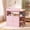 Pink, variant on makeapile Dresser with changing table,Nursery 4 Open Shelves Plus Double-Door Cabinet, Multifunctional baby changing table, White