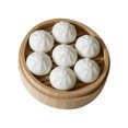 thumbnail image 3 of 1 Set Creative Theme Fridge Magnets Dumpling Steamed Bun with Basket Decors For Home And Offices Refrigerator Whiteboards Decors, 3 of 9