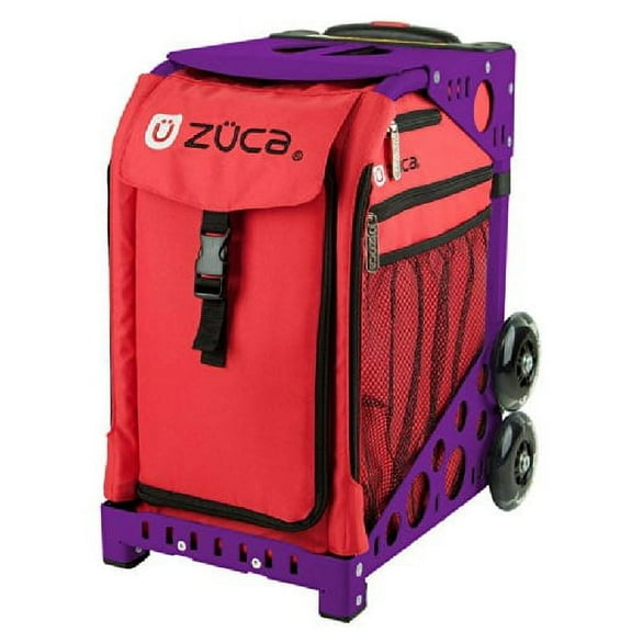 Zuca Chili Insert Bag & Purple Frame with Flashing Wheels