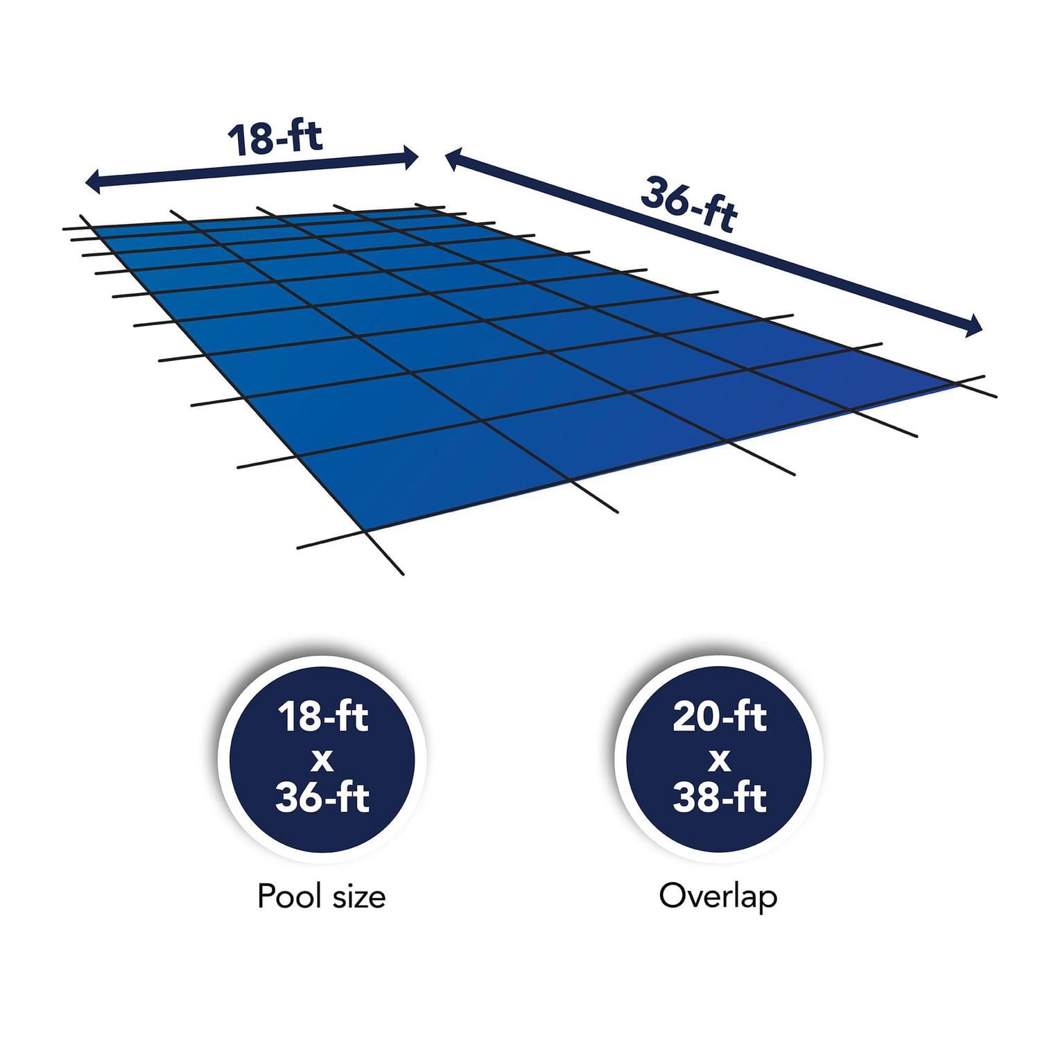 Blue Wave 18-ft x 36-ft Rectangular In Ground Pool Safety Cover