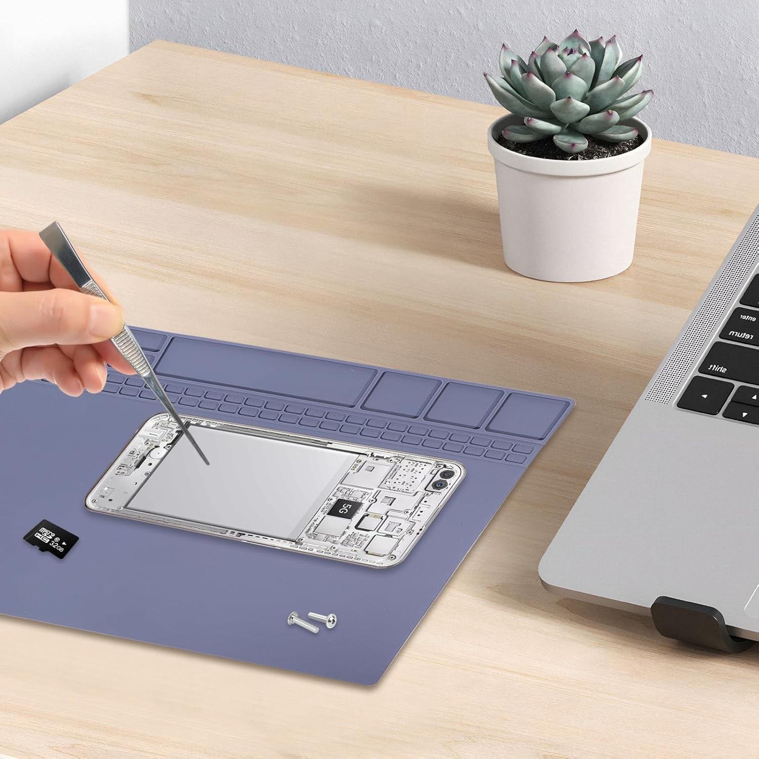 Silicone Mats Heat Resistant Mat Rectangle Gray 400x301x5mm