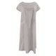 thumbnail image 5 of Vestido largo informal de verano para mujer - Cuello redondo con bolsillos para viajar, 5 of 5