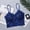 Blue, variant on VLOOCKLW Women Strapless Lace Underwear Padded Back Support Plus Size lace bra lingerie
