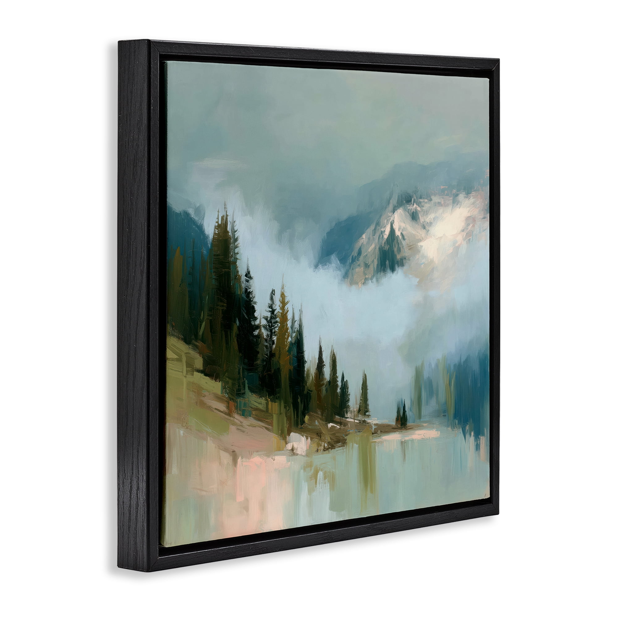 Stupell Industries Fog On The Mountains Black Framed Floater Canvas Wall Art, design by Kim Curinga