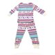 thumbnail image 3 of Pijama De 2 Piezas De Estilo Navideño Para Niños, Conjunto De Pantalones Y Top De Manga Larga, Ropa De Salón De Algodón Con Estampado Geométrico, Conjunto De Pijama Informal Cómodo, Ropa De Niña, 3 of 4