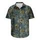 thumbnail image 4 of Blusa y camisa de manga corta con cuello vuelto para hombre, moda de verano, estampado floral, camisa de manga corta con solapa, blusa para hombre, 4 of 4