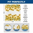 thumbnail image 6 of Yellow Sunflower Chair Covers Set of 6 Watercolor Flowers Green Leaf Spring Country Chair Back Covers Stretch Removable Washable Slipcovers Protector for Dining Room Kitchen Party Decor, 6 of 9