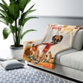 thumbnail image 3 of Happy Thanksgiving Boxer with Turkey Pumpkins Autumn Vibes Cozy Sherpa Blanket Boxers Dog Lover Gifts Idea Warm Soft Throw Blanket - 12018, 3 of 5