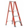 LOUISVILLE FP1503 4 ft 9 in Fiberglass Platform Stepladder, 300 lbs. Capacity