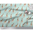 thumbnail image 3 of Soimoi Green polyester Crepe Fabric Dot & Giraffe Animal Print Fabric by The Yard 52 Inch Wide, 3 of 3