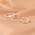 thumbnail image 5 of Ludlz 2PCS Sunflower Daisy Ring Adjustable Open Ring Jewelry Gift for Women, 5 of 6