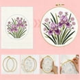 thumbnail image 4 of Rirozkan Embroidery Kit, Iris Flower Stitching Set with 8-inch Hoop, Scissors, Threader, Cross Stitch Supplies for Beginners, DIY Craft for Living Room Wall Art, 4 of 5