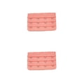 thumbnail image 1 of Jumpingount Correa de extensión extensores de sujetador hebilla 4 ganchos accesorios prácticos transpirables reemplazo ajustable 3 filas rosa rosa durazno 2piezas, 1 of 6