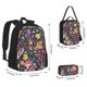 thumbnail image 2 of Easygdp Mushrooms Snails Butterflies Mochila para Niños y Niñas con Set de Caja de Almuerzo y Estuche para Lápices 3 en 1, Mochila Escolar Estampada para Adolescentes, 2 of 7