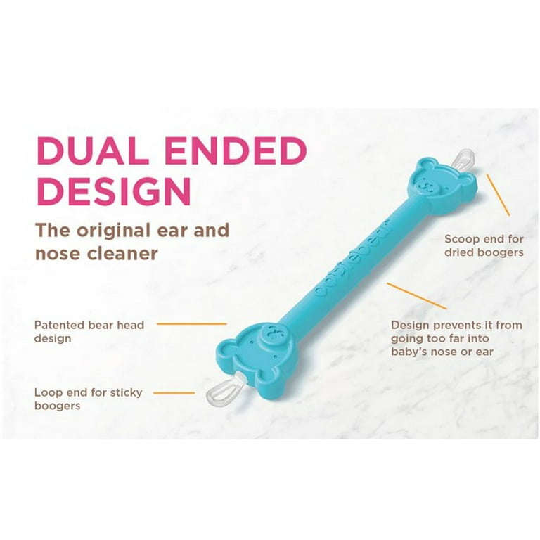 oogiebear Baby Ear & Nose Cleaner, with Case. Dual Earwax and Snot Remover.  Aspirator Alternative. 