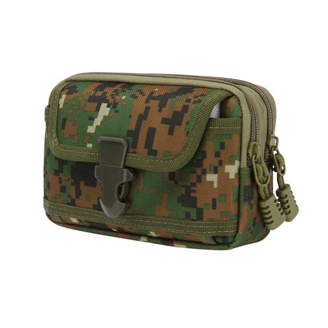 Riñonera Molle para la cintura, organizador de tarjetas y bolígrafos, bolsillo para teléfono móvil (camuflaje B)