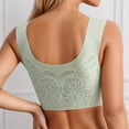 thumbnail image 5 of Sports Bra for Women Low Impact Sports Bra Front Closure Floral Lace Bra Comfortable Support Underwire T Shirt Bralette Soft Wireless Everyday Wear, 5 of 8